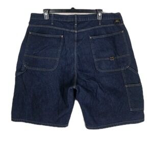 Vtg Y2K Polo Jeans Ralph Lauren Blue Denim Carpenter Shorts Mens 40x25 Baggy